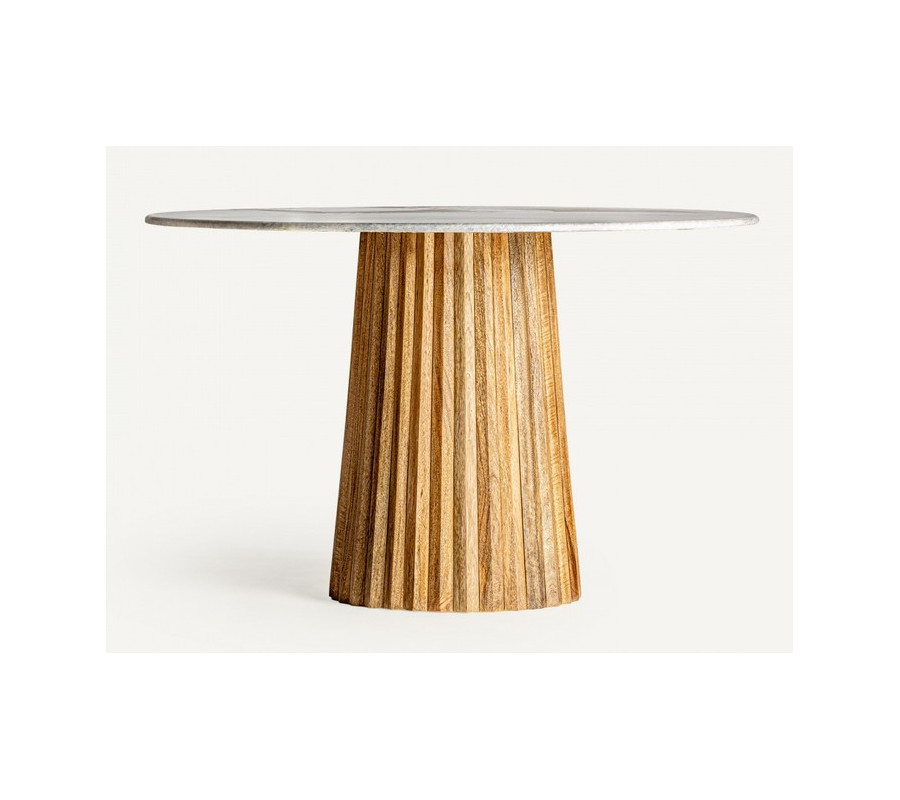 Mesa de Jantar Redonda Plissé