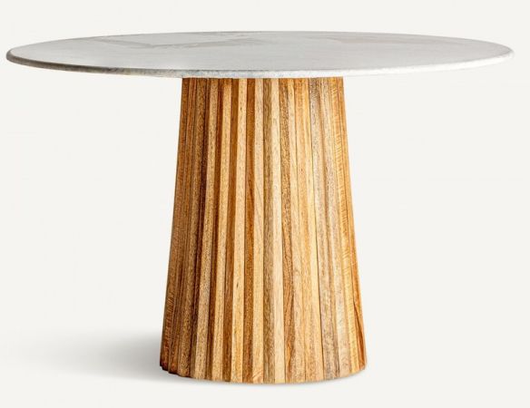 Mesa de Jantar Redonda Plissé