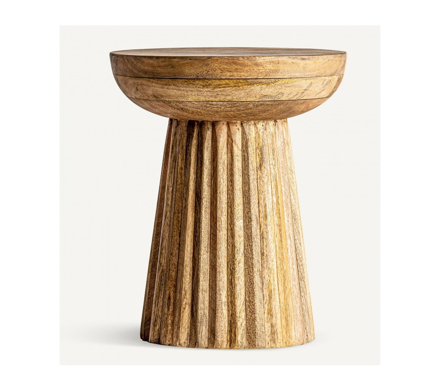 Round Side Table Plissé