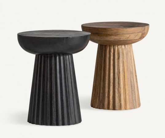 Round Side Table Plissé