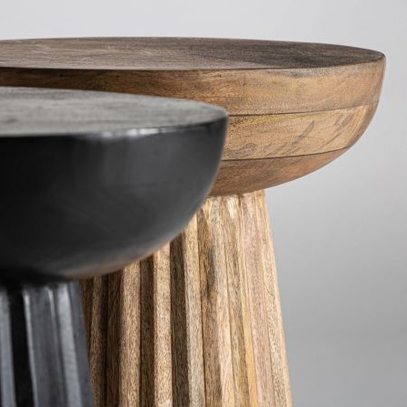 Round Side Table Plissé