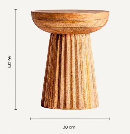 Round Side Table Plissé