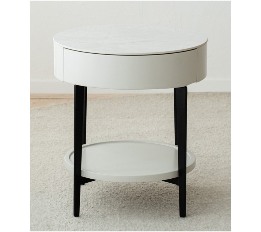 Round Bedside table BL