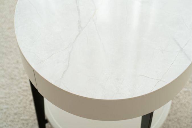 Round Bedside table BL