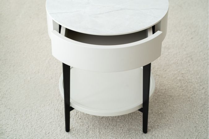 Round Bedside table BL