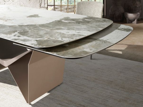 Dinning Table Rectangular Extensible Taup